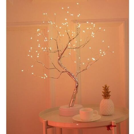Arbre lumineux led Guirlande lumineuse interieure USB ou pile 108 LEDs Decoration mariage champetre veilleuse fil de cuivre Chaud