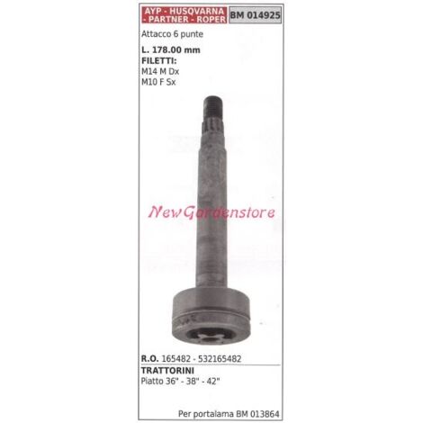 Arbre moyeu porte lame tracteur pelouse tondeuse plat 36" 38" Ayp 014925