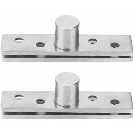 (Arbre neutre)Paquet de 2 Charnières de Porte à Rotation à 360 degrés, Charnières à Pivot Dissimulées en Acier Inoxydable Haut de La Page