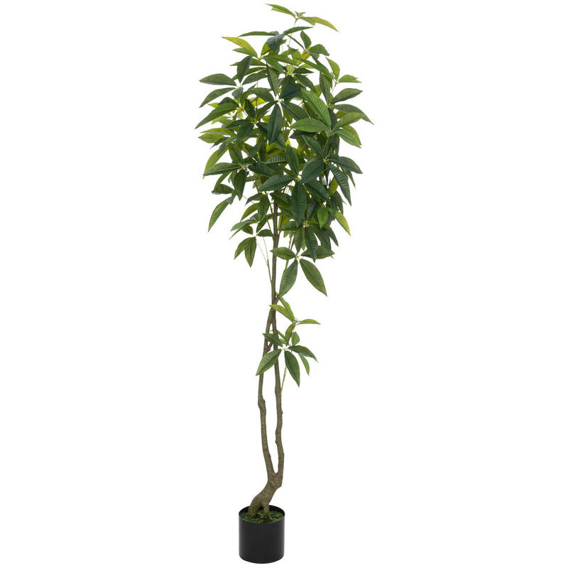 Plante artificielle Pachira en pot h 180 cm Atmosphera Noir