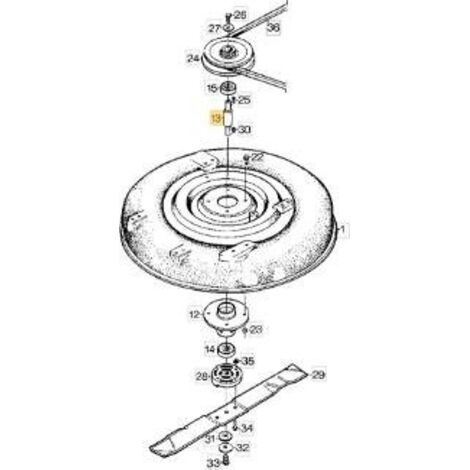 Arbre porte-lame ORIGINAL STIGA plaque de coupe GARDEN 1072E 1134-2083-01 - 1134-2083-01