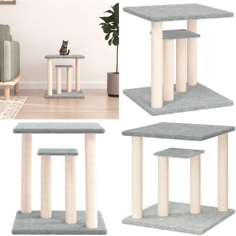 Vidaxl - Arbres à chat avec plates-formes gris clair 50 cm - Arbre à Chat - Meuble Chat - Griffoir Chat - Jouet Chat - Plateforme Chat - Home & Living