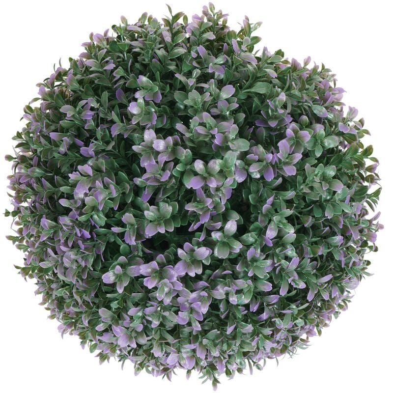HHG - jamais utilisé] Arbuste artificiel 652, boule de buis plante décorative Buxus plante artificielle, Outdoor ø 35cm lilas - multicolour