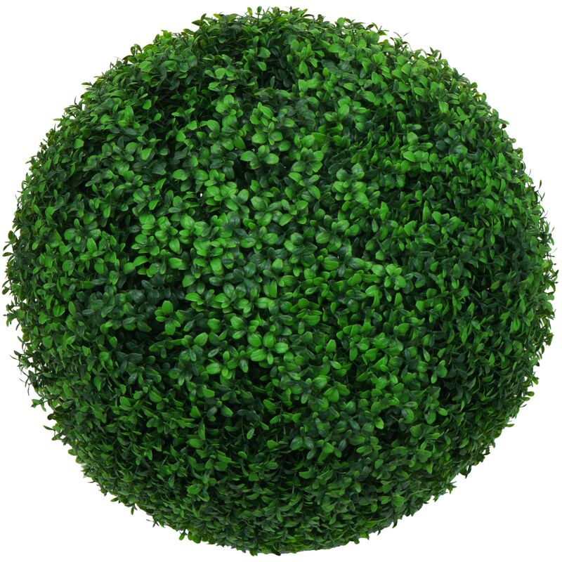Arbuste artificiel HHG-653, boule de buis plante décorative boule de buis plante artificielle Buxus, Outdoor Ø 55cm , vert - green