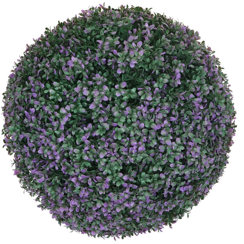 Jamais utilisé] Arbuste artificiel HHG 653, boule de buis plante décorative Buxus plante artificielle, Outdoor ø 55cm lilas - multicolour
