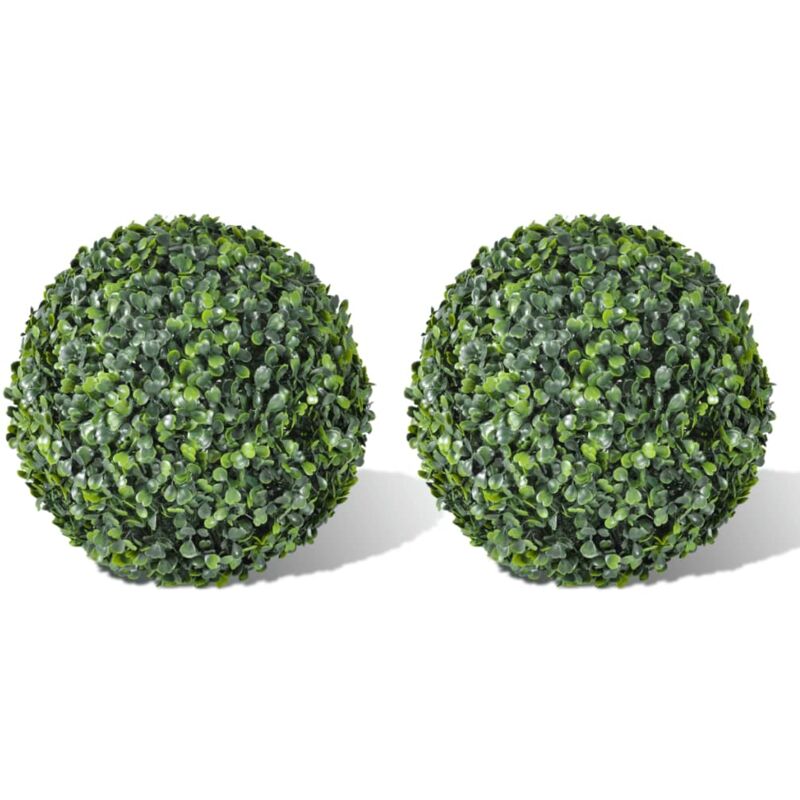 Arbusto de bolas Boj artificial 2 unidades 35 cm Arbusto de bolas Boj artificial 2 unidades 35 cm