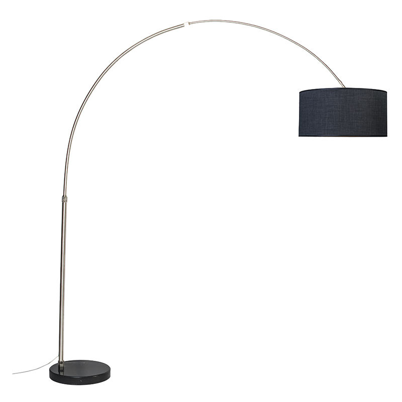 Arc lamp steel black shade 50 cm - XXL