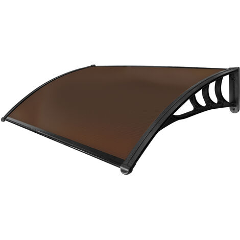 FRANKYSTAR Arcadia - Vordach Haust�r, Überdachung PP und Polycarbonat, 120x80 cm - schwarz mit Rauchglas