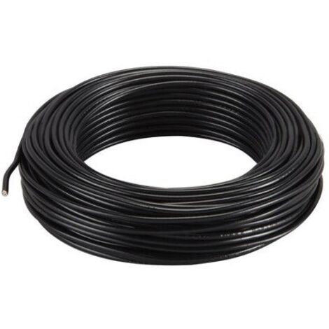 Arcanaute – Fil électrique HO7VU 2.5 mm² noir 100 m – Cuivre nu pour applications professionnelles – Isolation PVC – Conductivité optimale