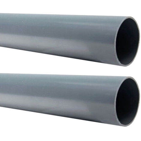 Arcanaute – Lot de 2 tubes d'évacuation PVC 40 mm – Longueur 4 mètres – Épaisseur 3 mm – Normes NF Me – Compatible systèmes d'évacuation