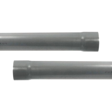 Arcanaute – Lot de 2 tubes d'évacuation PVC prémanchonnés – Diamètre 125 mm – Longueur 4 mètres – Épaisseur 3,2 mm – Normes NF Me