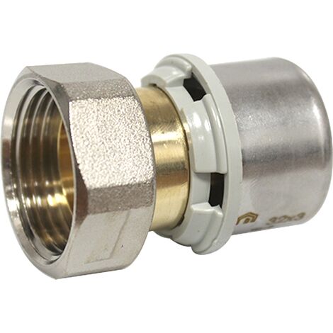 Arcanaute – Raccord multicouche à sertir TH – Femelle écrou libre 1' (26/34) – Ø32x3,0 – Compatible chauffage et sanitaire – Installation flexible