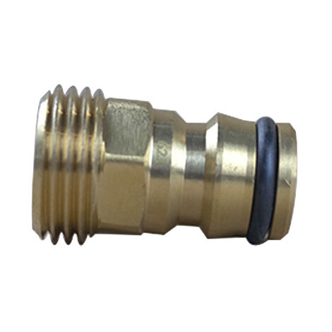 Arcanaute – Raccord rapide laiton mâle - mâle 1/2' (15x21) – Connexion rapide pour systèmes d'arrosage – Matériau durable pour jardinage