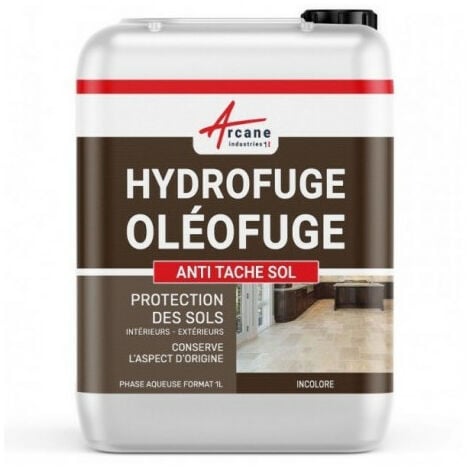 Anti-tache sol - traitement hydrofuge pour le sol - carrelage extérieur / intérieur : terre cuite,travertin , graisse... ARCANE INDUSTRIES  - 5 L (jusqu a 25m²)