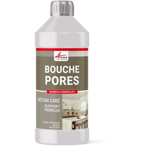 Arcane Industries – Bouche pores pour béton 200 ml – Durcisseur de surface – Application facile avec manchon microfibres – Compatible ciment et enduits