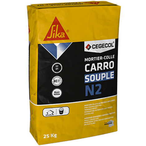 Arcane Industries – Colle carrelage C2 ET 25 kg – Mortier à adhérence améliorée pour carreaux jusqu'à 3600 cm² – Compatible locaux humides
