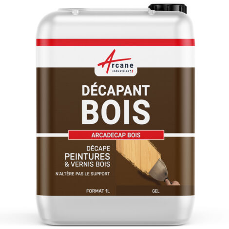 Arcane Industries – Décapant gel incolore pour bois – Élimine peintures, vernis et lasures – Application facile pour meubles et escaliers