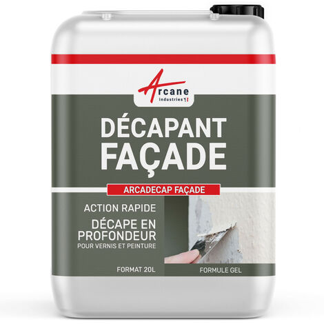 Arcane Industries – Décapant peinture façade gel 20 L – Enlève peintures tenaces – Non corrosif – Application facile en projection airless