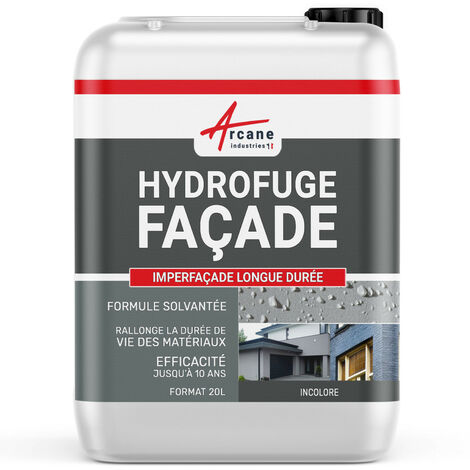 Arcane Industries – Hydrofuge façade 20 L – Imperméabilisant pour pierre, brique, crépi – Protection durable jusqu'à 10 ans – Résistant aux intempéries