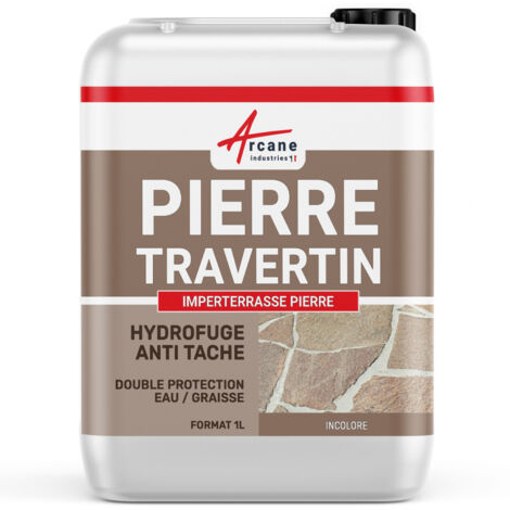 Arcane Industries – Imperméabilisant hydrofuge terrasse en pierre – Anti-taches oléofuge – Prêt à l'emploi – 1 L pour jusqu'à 6 m²
