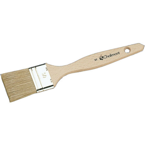 Arcane Industries – Pinceau plat méché 30 mm – Soies naturelles extra pour finitions précises – Virole en fer blanc – Manche en bois poncé