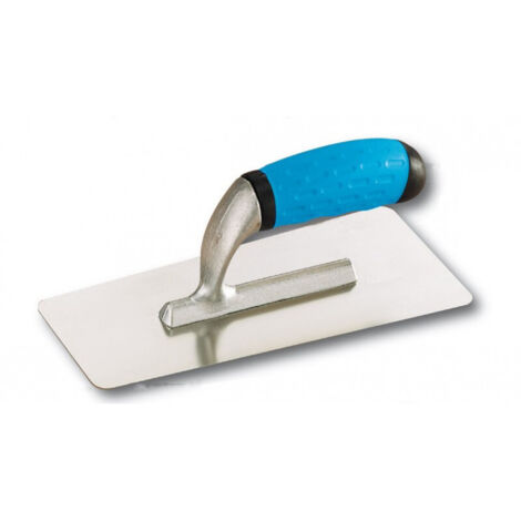 Arcane Industries – Platoir lisseuse inox 20 cm x 8 cm – Lame polie 0,5 mm pour béton ciré et enduit – Manche ergonomique pour confort