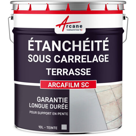Arcane Industries – Résine d'étanchéité sous carrelage 10L – Élastique 400% – Microporeux pour supports variés – Résistance -20°C à +80°C