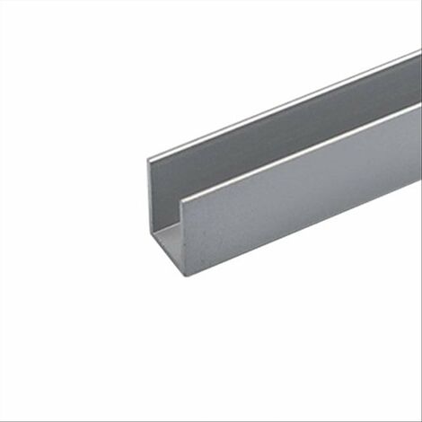 vidaXL 4x Profili Alluminio ad U 2 m 10x10x2 mm Aluprofil Piatto Barra Metallo