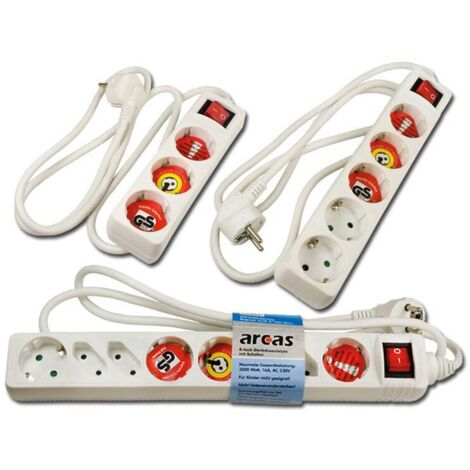 Arcas 92700005 Steckdosenleiste 5-fach, 1,5 m Kabellänge