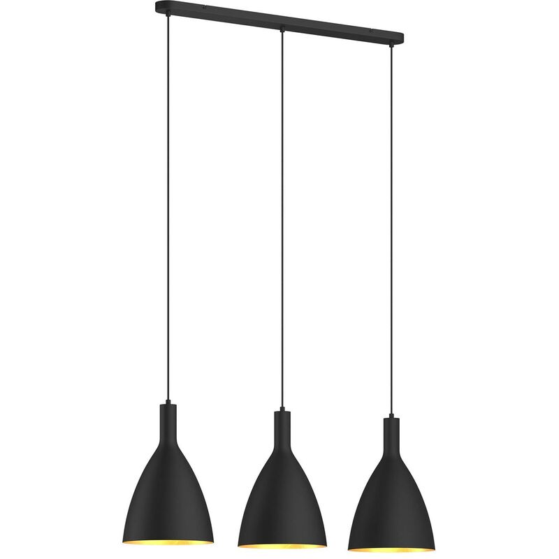 

Arcchio Arthuria colgante, 3 luces largo negro