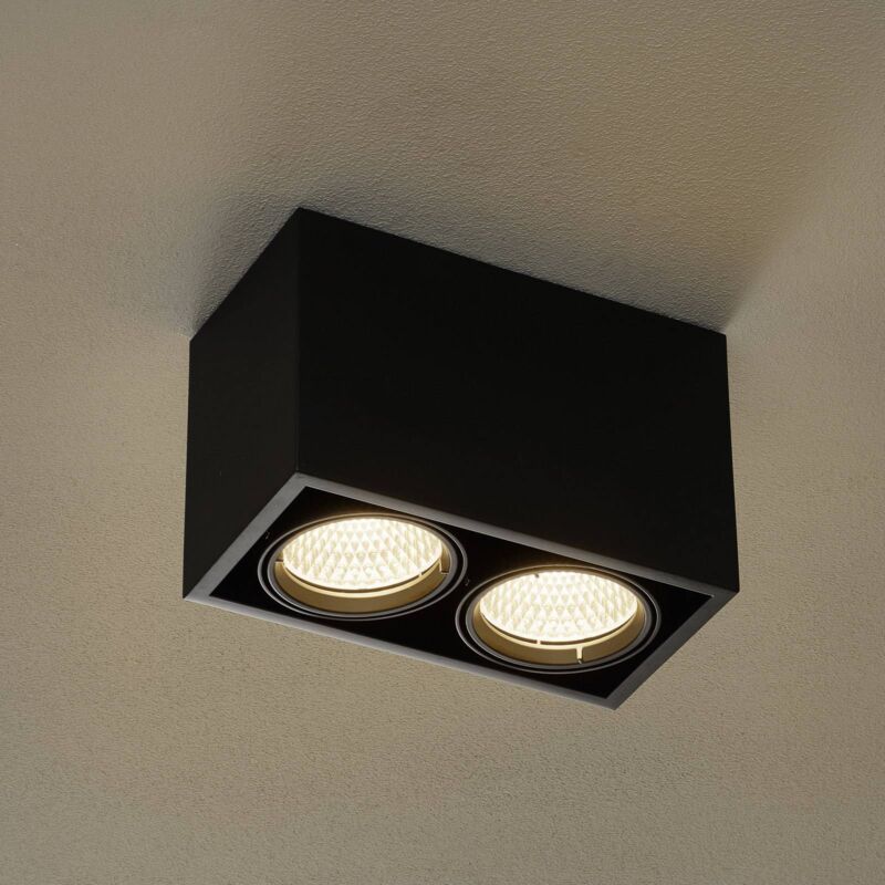 

Arcchio Cirdan plafón LED, 2 luces, negro