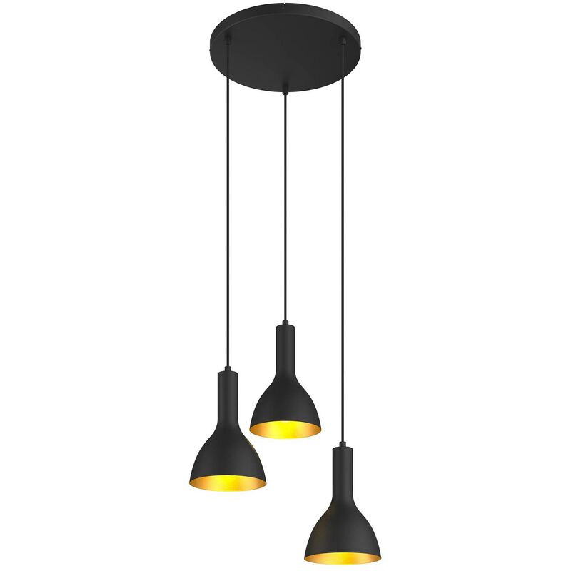 

Cosmina colgante, 3 luces redondo negro - Arcchio