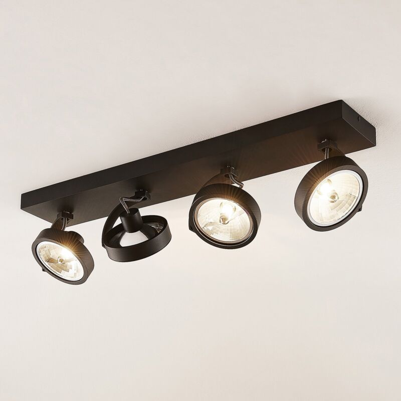 

Dagur plafón 4 luces, negro - Arcchio