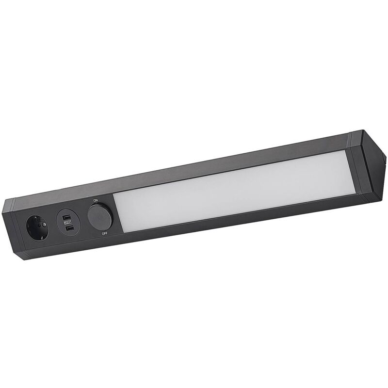 

Ekam lámpara LED bajo mueble, USB, negro - Arcchio