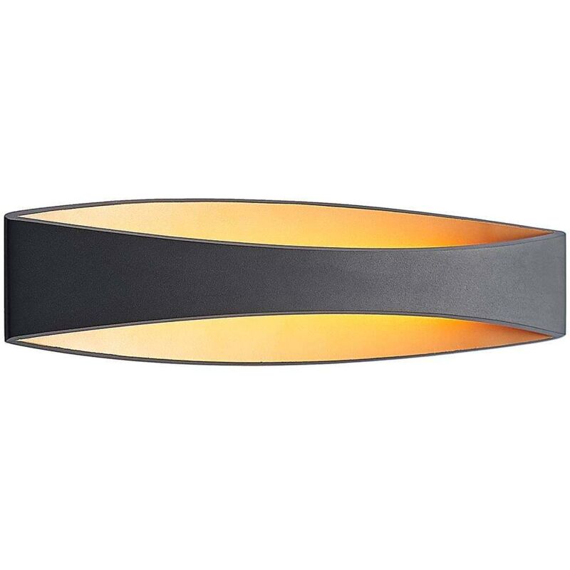 Jelle Led-wandleuchte, 43, 5 Cm, Schwarz - Schwarz, Gold - Arcchio