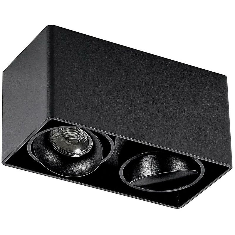 

Arcchio Kubika downlight GU10, 2 luces, negro