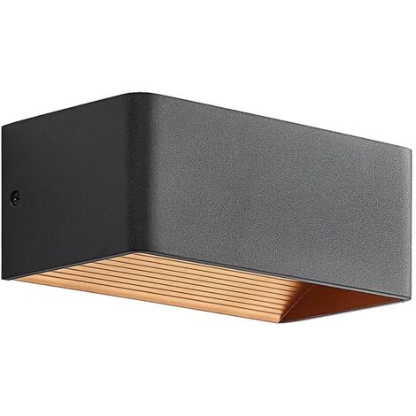 Arcchio Lámpara de pared LED 'Karam' en Negro Aluminio