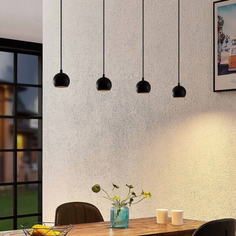 

Arcchio Renko lámpara colgante, 4 luces, negro