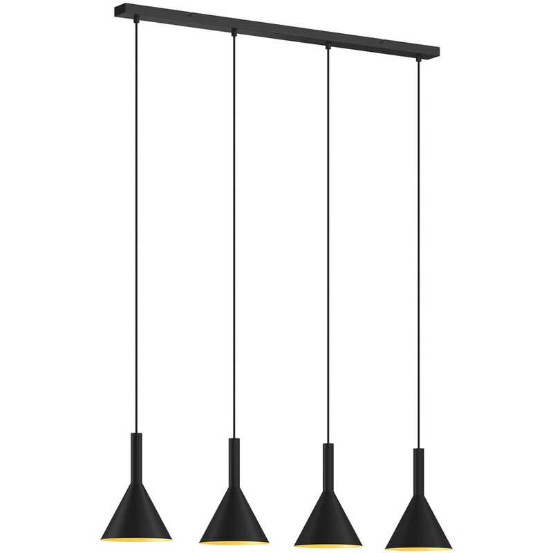 

Tadej lámpara colgante 4 luces dorada - Arcchio