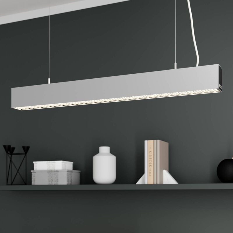 

Arcchio Thores colgante LED oficina, 85 cm plata