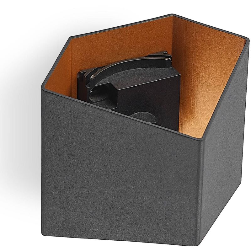 

Vilja aplique, angular, negro, oro - Arcchio