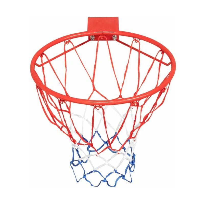 Arceau de Basket-Ball mural malibu Diamètre 45 cm et filet – fixation murale incluse - Rouge