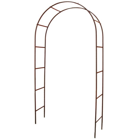 Arche de jardin en fer vieilli 130x40x250 cm – Tube rond 20 mm – Acier époxy résistant aux UV – Assemblage rapide par emboîtage – Louis Moulin - rond20