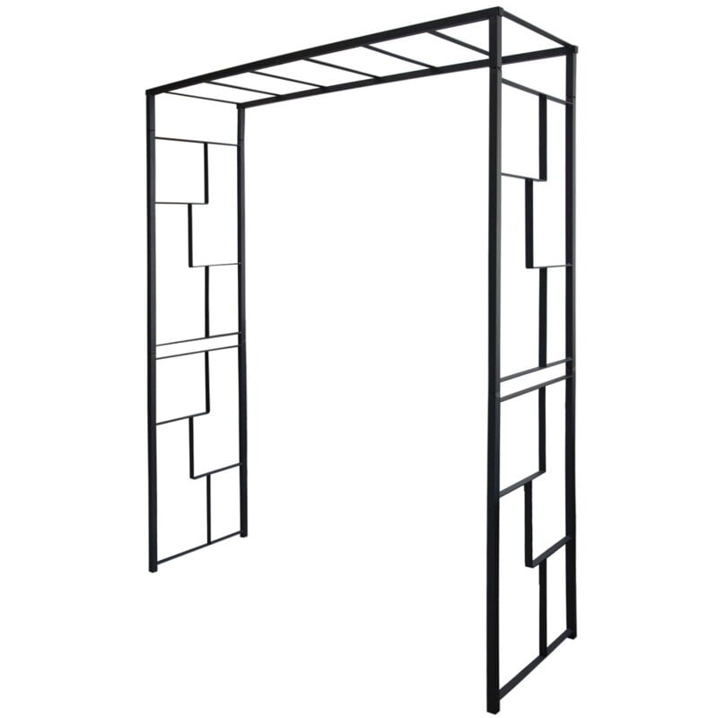 Arche de jardin Linéale en acier anthracite grand modèle + 4 supports à enfoncer