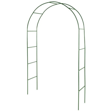 Arche de jardin métallique - 240 x 140 cm - pour plantes grimpantes - Métal laqué vert