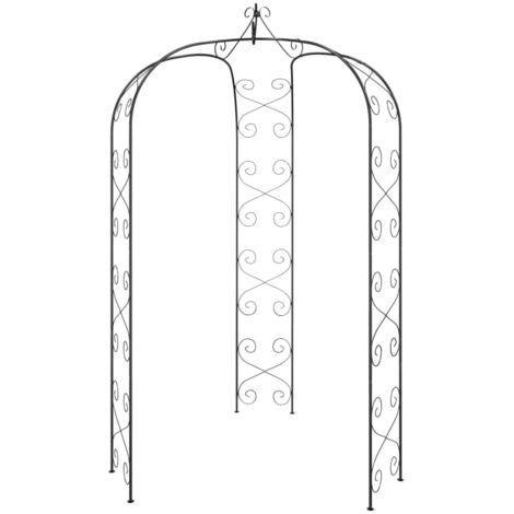 Arche de jardin Noir 180x255 cm Acier CFW76388