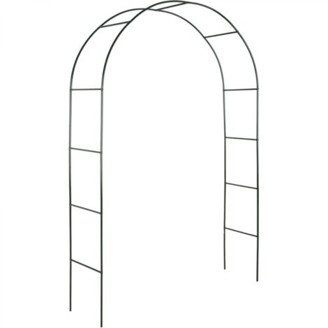Arche de Jardin, Support pour Plantes grimpantes Arche à rosiers Tuteur Décoration extérieure, 240x140x37cm