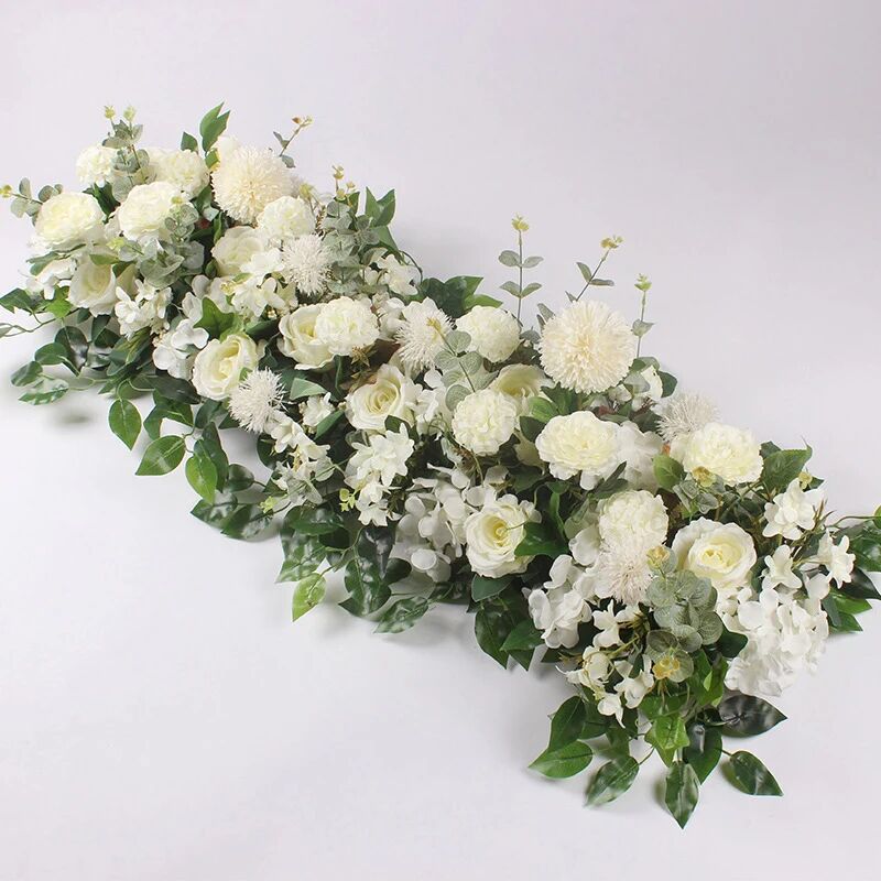 Yzmrbdqc - Arche de mariage fleurs 50cm rangée de fleurs de mariage pivoines artificielles Rose fleur artificielle décoration bricolage fête de
