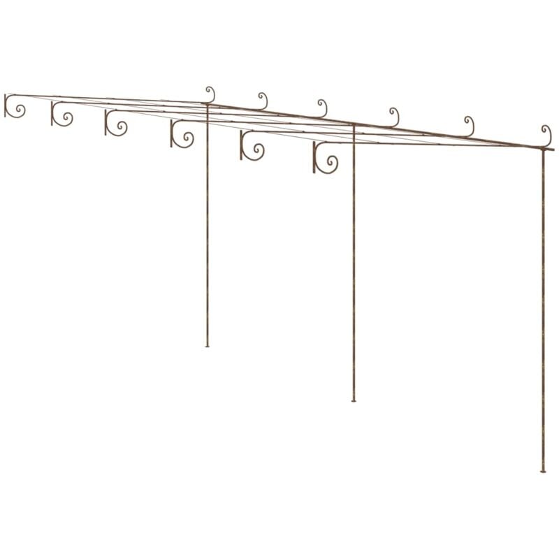 Vidaxl - Pergola de jardin Marron antique 6x3x2,5 m Fer