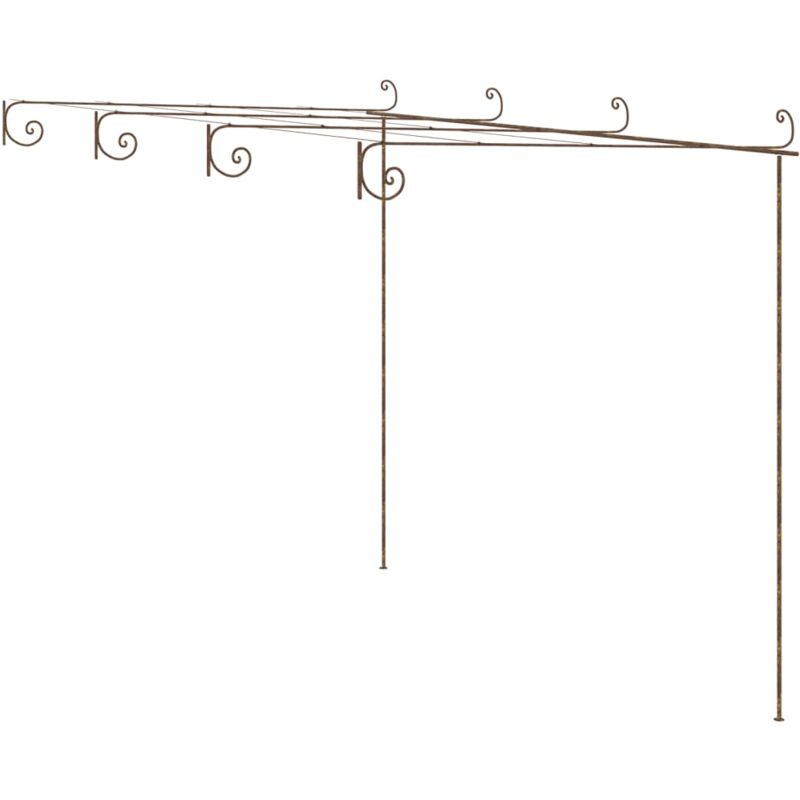 Pergola de jardin Marron antique 4x3x2,5 m Fer